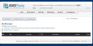 customer portal screenshot